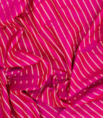 Hot Pink Handloom Soft Silk Cotton Saree With Veldhari Stripes-SC4583