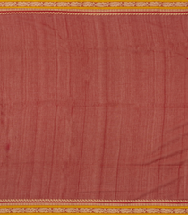 Red Handloom Bengal Cotton Saree With Floral Buttas-BG1617