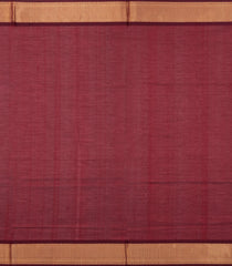 Crimson Handloom Silk Cotton Saree With Zari Chekcs & Buttas-SC4063