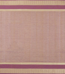 Dusty Peach Handloom Silk Cotton Saree With Parrot Buttas-SC3971