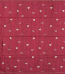 Pink Printed Synthetic Tussar Silk Saree With Contrast Border-SY0109