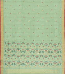 Aquamarine Handloom Uppada Silk Saree With Floral Buttas-UP0409
