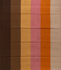 Multicolor Handloom Chanderi Cotton Tissue Saree With Stripes-CC1348