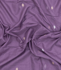 Lilac Handloom Bengal Cotton Saree With Meena Buttas-BG1959