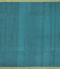 Cyan Woven Tussar Silk Saree With Tree Buttas-TU3236