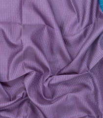 Lavender Handloom Soft Silk Saree With Floral Stripes & Contrast Pallu-SO4623