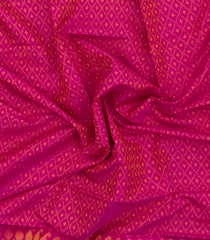 Pink Handloom Rajkot Patola Ikat Silk Saree With Tie & Dye Motifs-IK0511