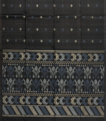 Black Woven Kora Soft Silk Saree With Zari Buttas -SO4749