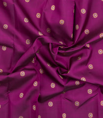 Magenta Handloom Kanchipuram Silk Saree With Zari Buttas-KA15684