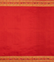 Bottle Green Handloom Korvai Kanchipuram Silk Saree With Floral Motifs-KA15454
