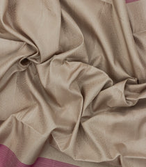 Taupe Handloom Soft Silk Saree With Floral Motifs-SO4611