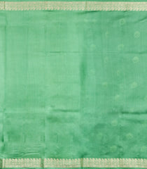 Green Woven Banarasi Poona Silk Saree With Zari Buttas & Contrast Border-BP1030
