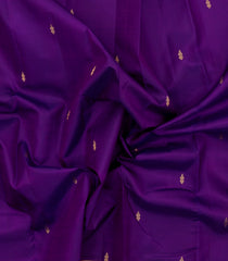 Purple Woven Pure Silk Saree With Buttas & Contrast Border-EC2566