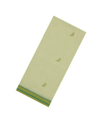 Light Green Handloom Bengal Cotton Saree With Bird Buttas-BG1932-Light Green