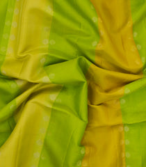 Light Green & Mustard Handloom Soft Silk Saree With Stripes-SO4639