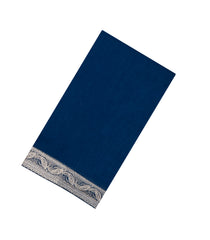 Dark Blue Woven Synthetic Vichitra Saree With Zari Embroidery-BL5415