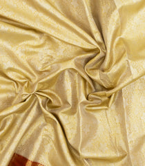 Gold Woven Tissue Silk Saree With Floral Zari Motifs-KA15565