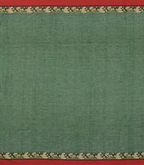 Dark Green Handloom Bengal Cotton Saree With Dia Buttas-BG1570