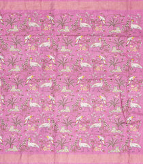 Bubblegum Pink Woven Georgette Silk Saree With Embroidered Pallu-EN1696