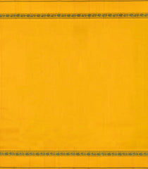 Sea Green Handloom Korvai Kanchipuram Silk Saree With Mustard Border-KA16712