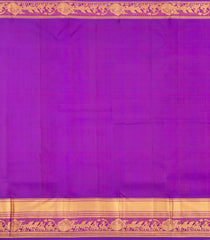 Orange Handloom Kanchipuram Silk Saree With Contrast Border-KA16311