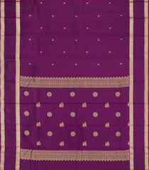 Magenta Woven Pure Silk Saree With Zari Buttas-EC2590