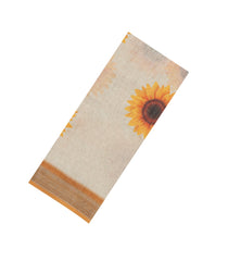 Taupe Printed Synthetic Linen Saree With Zari border-BL5157
