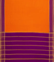 Orange Woven Mysore Silk Saree With Contrast Border-MS3287