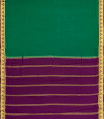 Green Woven Mysore Silk Saree With Contrast Zari Border-MS3321