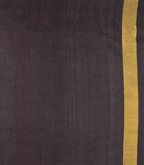 Black Woven Silk Cotton Saree With Hand block Print-SC4216