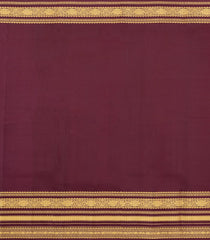 Rust Kanchipuram Silk Saree With Buttas & Contrast Border-KA14956