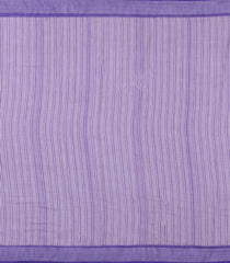 Violet Printed Synthetic Linen Saree With Floral Motifs-SY0196