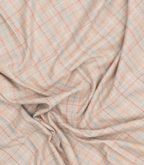 Taupe Handloom Bengal Cotton Saree With Dotted Checks-BGG1952