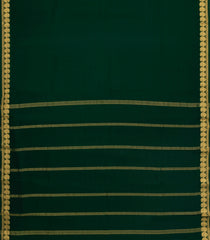 Bottle Green Woven Mysore Silk Saree With Mango Border-MS3374