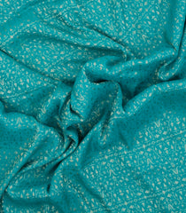Turquoise Woven Mysore Silk Saree With Floral Motifs-MS3523