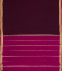 Burgundy Woven Mysore Silk Saree With Contrast Zari Border-MS3613