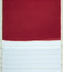 Crimson Woven Mysore Silk Saree With Contrast Border-MS3758