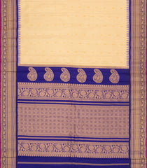 Sandal Handloom Gadwal Silk Saree With Buttas & Contrast Border-GA0435