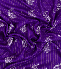 Purple Printed Synthetic Dola Silk Saree With Motifs & Zari Stripes-SY0432