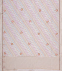 Multicolor Handloom Linen Saree With Embroidered Floral Motifs-LI0766