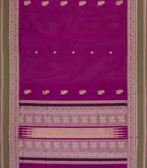Magenta Handloom Silk Cotton Saree With Buttas-SC4320