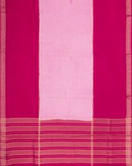 BubbleGum Pink Woven Blended Viscose Saree With Contrast Border-BL5580