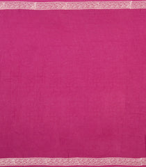 Pink Printed Jaipur Cotton Saree With Floral Motifs-JC1814