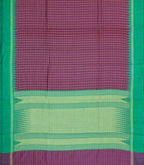 Chesnutt Pink Woven Tussar Silk Saree With Chekcs & Green Border-TU3231