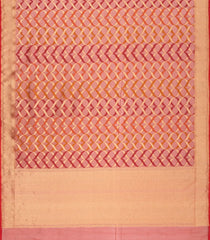 Red Handloom Organza Soft Silk Saree With Jaal Motifs-SO4106