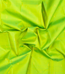 Neon Green Handloom Korvai Kanchipuram Silk Saree With Buttas-KA15887