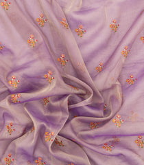 Lavender Woven Blended Tissue Saree With Embroidered Meena Floral Motifs-BL4865