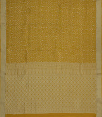 Olive Green Woven Mysore Silk Saree With Geometric Floral Motifs-MS3313