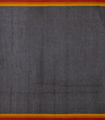 Black Handwoven Bengal Cotton Saree With Diamond Buttas-BG1518