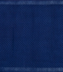 Indigo Printed Jaipur Cotton Saree With Floral Motifs-JC1684
